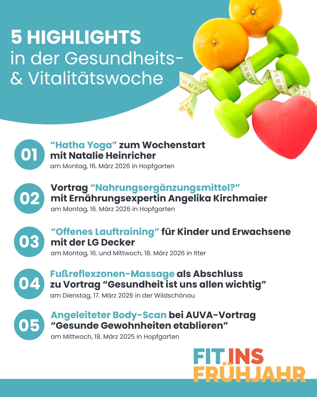 Highlights Gesundheitswoche